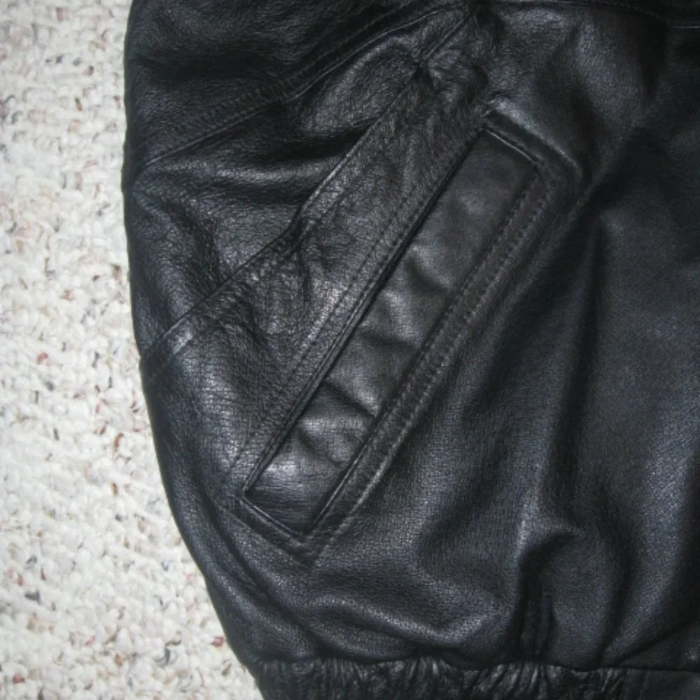 Greg Bell Black Leather Coat